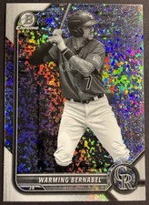 2022 Bowman Chrome Warming Bernabel Black and White Mini Diamond Refractor