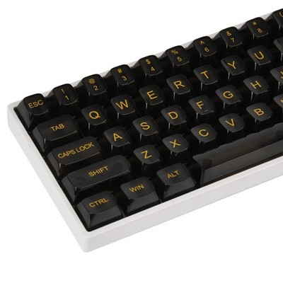 Black Pudding 61 Keycaps 60 Keycap Set, Custom Mechanical Keyboards Black