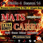 Diablo 4 Season 14🔥POWER LEVEL 1-70 ✨GOLD Pit Runs Glyph MATS🔥Virtual Item