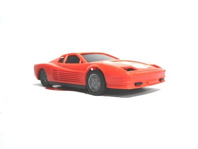 FERRARI Testarossa Plastic Rear Wheel Friction Model 6'' Low Grade Plastic