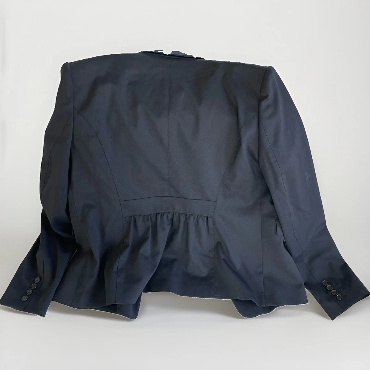 Burberry London Mujer Chaqueta Negra Abrigo Blazer Talla US 20 Etiqueta