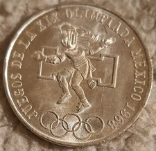 Mexiko 25 Pesos 1968 Juegos de la XIX Olimpiada Silbermünze 0.720