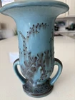 Rookwood Pottery Double Handled Blue Porcelain Vase #6110  Beautiful