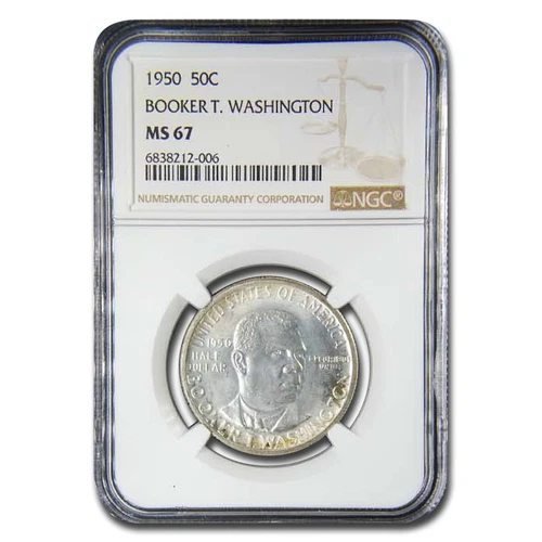 1950 Booker T. Washington Half Dollar MS-67 NGC