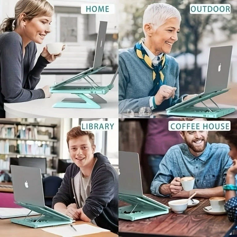 Soporte plegable ajustable para portátil para notebooks y teléfonos inteligentes de 10-17 pulgadas Foto 3 de 4