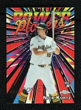 2025 Topps Chrome Update Power Players Black Refractor 9/10 Nick Kurtz Rookie RC