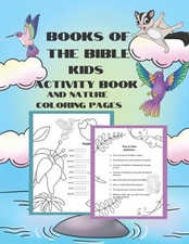 Books of the Bible Kids Activity Book and Nature Coloring Pages: Word Games, Maz