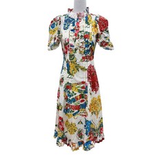 Excellent GUCCI one piece Interlocking G Floral Design multicolor 36 453982