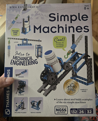 Thames & Kosmos Simple Machines STEM Experiment Kit, 132 pcs Ages 8+