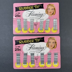 Lot of Flamingo Bob Pins Hair Ball Tipped Salon Set Professional Mid Century Vtg Flamingo Bobby Pins | eBay main image 4