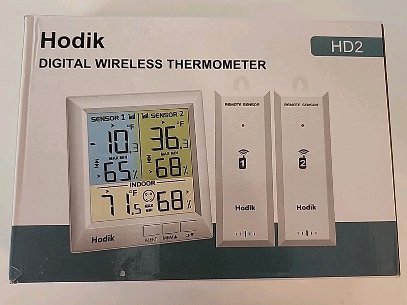 Hodik Digital Thermometer Wireless USB & Battery Powered, Temperature Humidi...