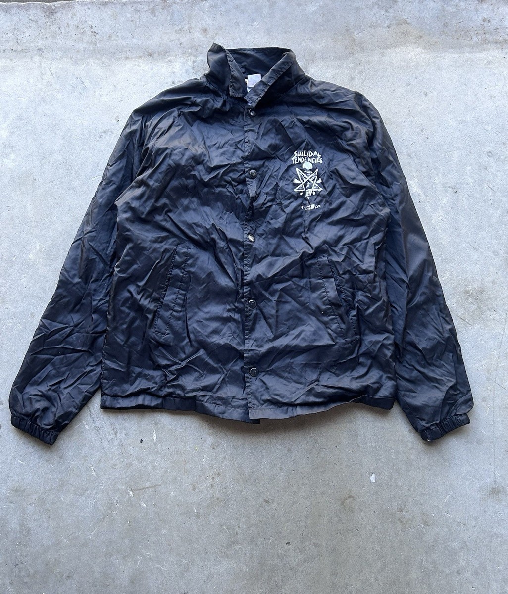 Obey x Suicidal Tendencies Jacket Men's Small Black Wool Quilted