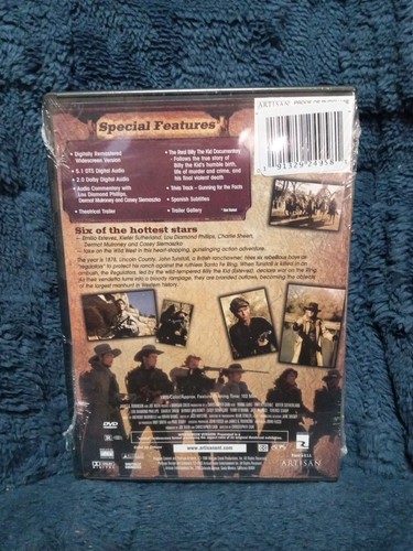 Young Guns DVD Special Edition Kiefer Sutherland Charlie Sheen Brand New - Picture 2 of 2