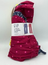 Gap Women's Flannel Pajama Pants, 2-Pack, Small 100 Cotton, Lounge