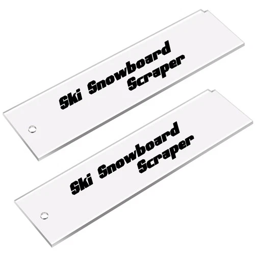 2 Pcs Snowboard Wax Plastic Scraper- Ski Wax Scraper- Ski Snowboard Plastic S... - Picture 1 of 7