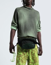 RRP€900 BOTTEGA VENETA Roll Top Bum Bag Bordo a Rete Imbottito Cinghia Regolabile