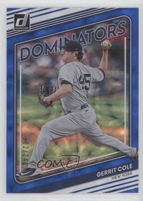 2022 Panini Donruss Dominators Blue 2/249 Gerrit Cole #D-11 0t50