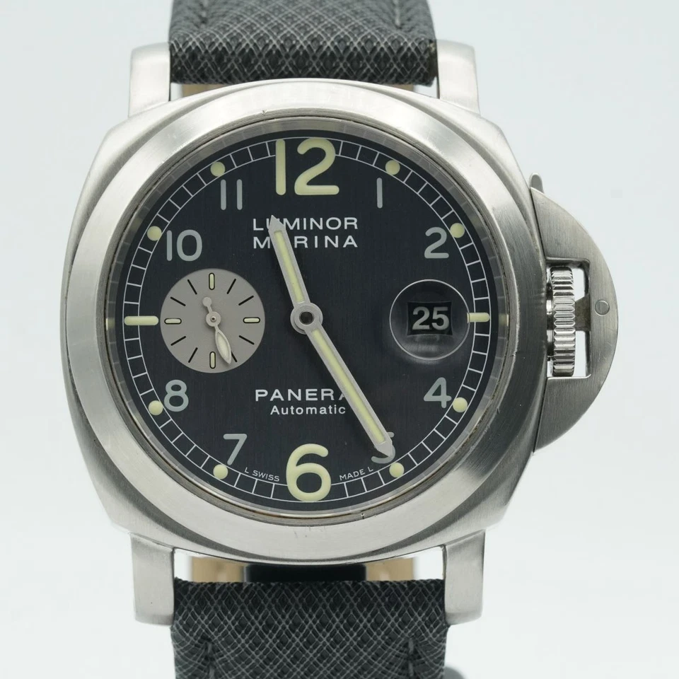 PANERAI LUMINOR MARINA PAM00086 HERREN UHR STAHL AUTOMATIK 44MM TOP BLAU PAN021