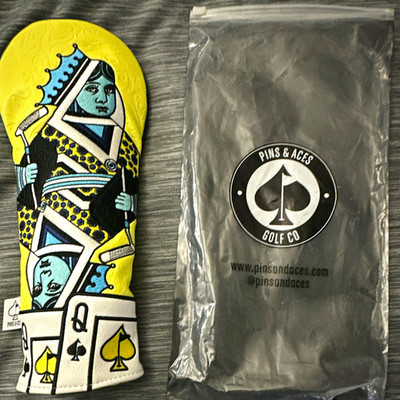 Pins & Aces Golf Headcover Queen of Spades -Woods or Hybrids