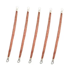 Universal Automotive Ground Strap, Engine Flat Braided Copper Ground 5 PCS