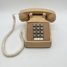 Western Electric Touchtone Desk Telephone Beige Defunct Bell System Untested