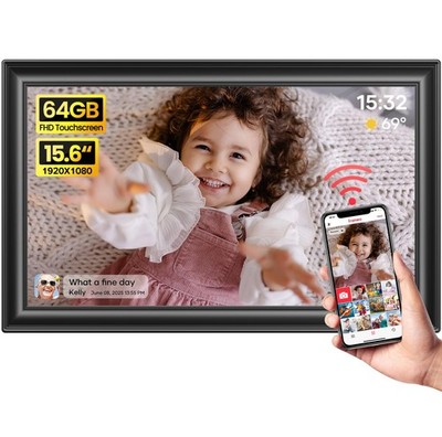 64GB 15.6'' Frameo Digital Picture Frame WiFi, Large Electronic Photo Frames 1...
