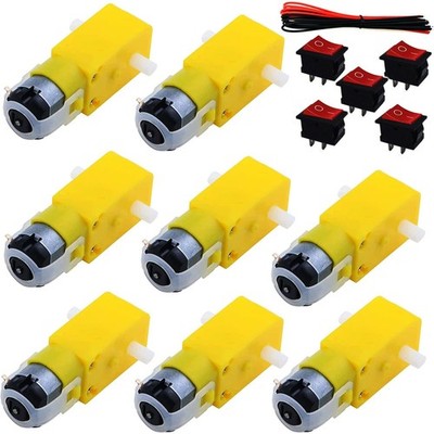 8 Set Electronic Component Kit, Mini Electric DC3V-6V Getriebemotor 