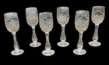 VINTAGE BRIERLEY HILL PASSIONFLOWER SHERRY GLASSES 1940S 18.5 CM TALL SH 17