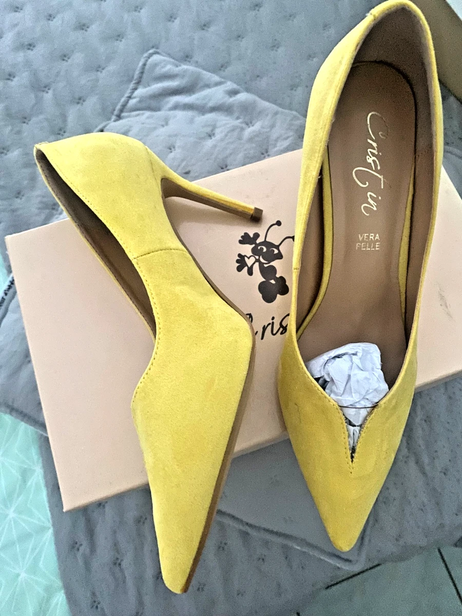 Escarpins Kaki Brillant Talons Hauts Pointus - Taille 36 EU - Occasion Correcte