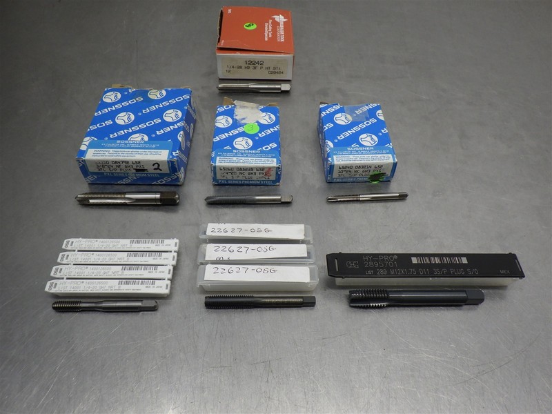 Lot of Assorted NEW! HSS Tap Various Brands/Styles/Sizes (As Shown)