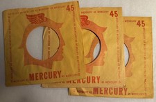 3 Original Mercury Records 1950s 45 rpm 7" co. slvs. / Sleeves only / Very Clean