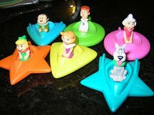 Vintage 1989 Wendy's Kid's Toys The Jetsons Spaceship Space Cars, Complete Set