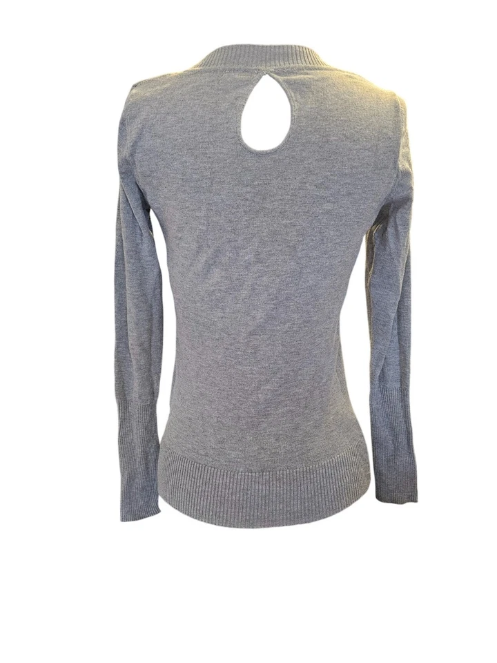 Suéter de malha Bongo cinza médio puff artístico - Imagem 2 de 4