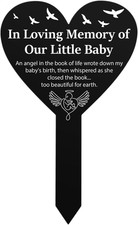 Grave Markers for Cemetery for Humans Baby Memorial Remembrance Plaque Stake for