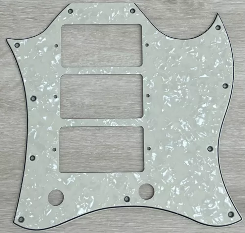 Pick Gibson SG Standard 3 Pickup Style Guitar Pickguard,4 Ply Ivory White Pearl