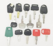 14pc Heavy Equipment Key Set Construction Ignition Keys For CAT Volvo