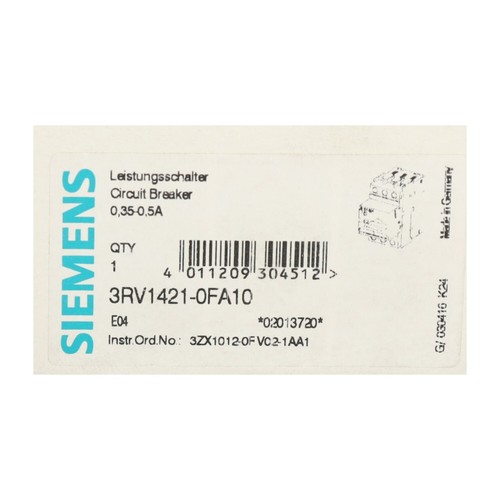 Siemens 3RV1421-0FA10 Circuit Breaker New NFP - Picture 2 of 10
