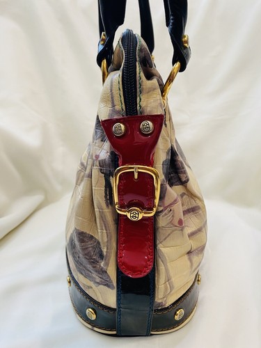 Marino Orlandi Designer CROCO BAMBINA 100% authentic Leather Handbag. - Picture 8 of 14