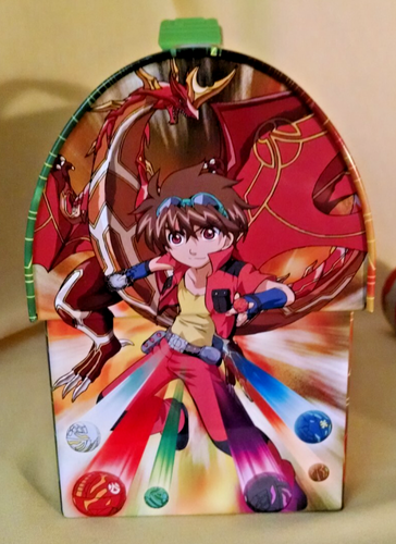JUEGO BAKUGAN LONCHERA CAJA DE HOJALATA BATTLE BRAWLERS TARJETAS HOLOGRÁFICAS CANTIDAD 76 METAL. - Imagen 12 de 17