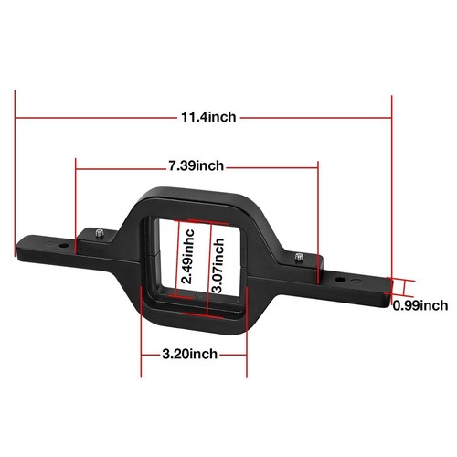 Tow Hitch Mount Bracket 4'' LED Work Light Pods Off Road Driving Backup Reverse - Foto 16 di 16