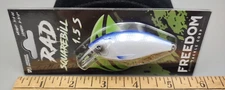 NEW Freedom Tackle RAD Squarebill 1.5S 3/8 oz / 2-3/8" Blue Pearl