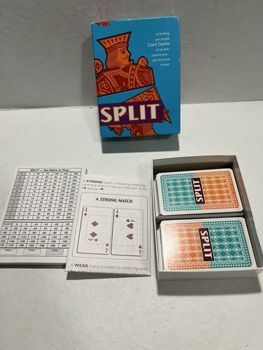 Vintage SPLIT Card Game - 2001 Hasbro Parker Brothers 40731