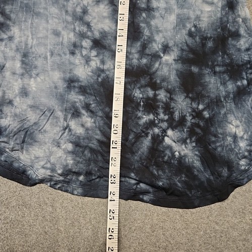 American Eagle Soft And Sexy T-Shirt Size Small Blue Gray Tie Dye Lace Up Front - Picture 6 of 6