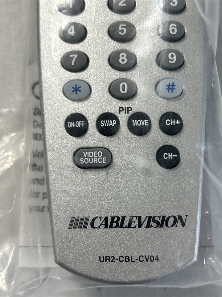 Cablevision Optimum UR2CBLCV04 Universal TV Cable Remote Control eBay