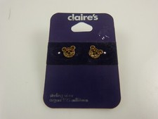 Sterling Silver Teddy Bear studs earring earrings 925 post