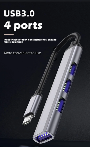 USB-C-Hub 4 in 1 Adapter USB Type C 3.0 für Mac Samsung Handy Laden Daten Laptop - Bild 10 von 26