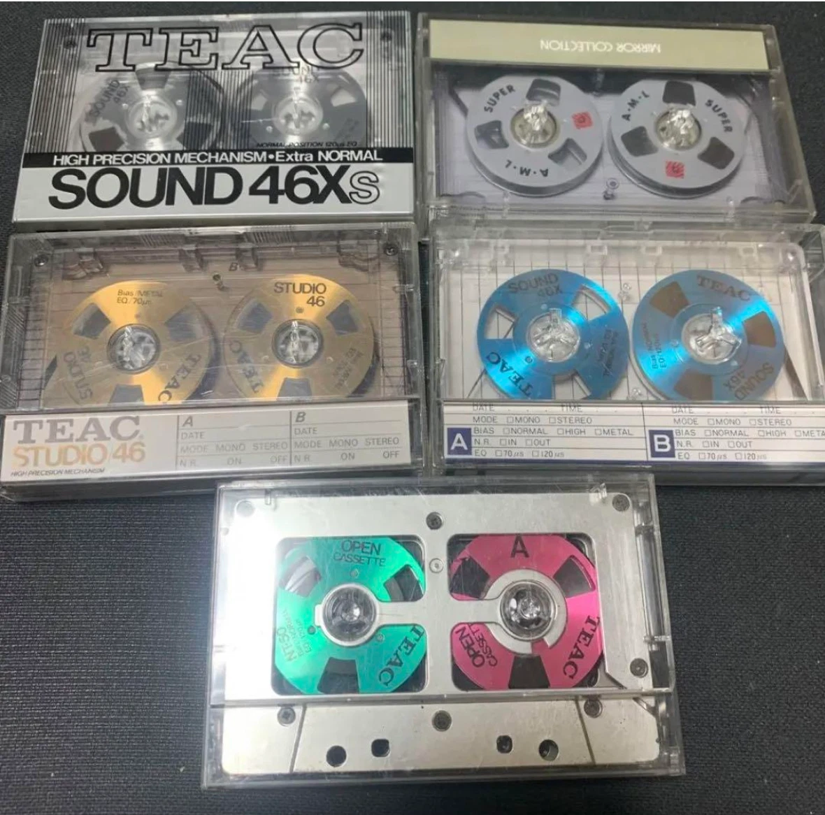 TEAC sound 46xs studio 46 open cassette tape NT-50 etc. Very Rare From Japan