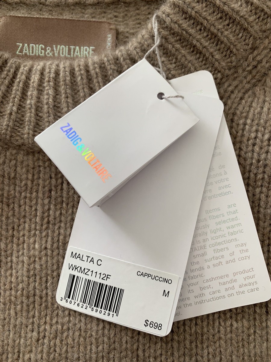 Zadig & Voltaire Malta Button Cashmere Sweater Top Pullover Zadig & Voltaire Malta Button Cashmere Sweater Top Pullover