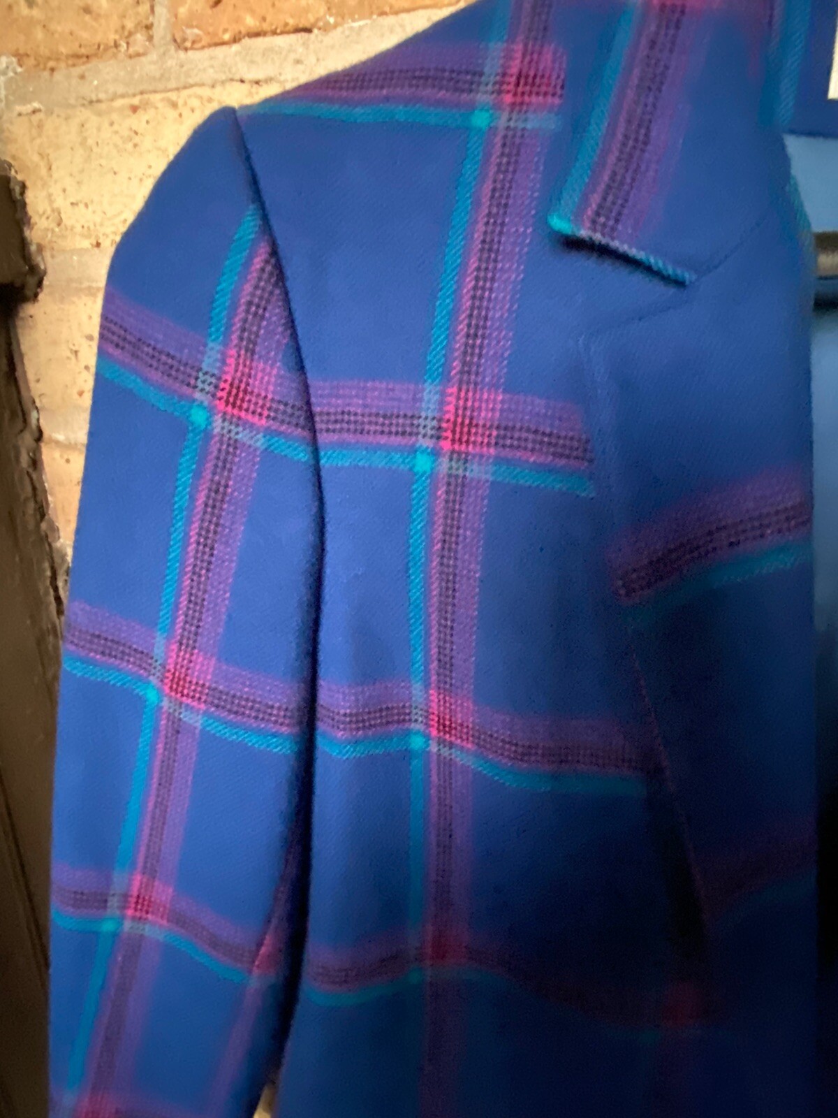 Pendleton Wool Blazer Small Jacket Blue Plaid - image 3