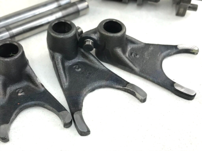89 Kawasaki KX80 KX 80 Transmission Gear Shift Shaft Forks Drum